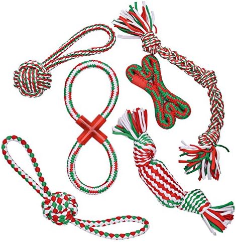 JIXIUZHEN Dog Toys,Dog Gifts,Puppy Chew Teething Rope Toys Set Cute Dental Pack For Small to Medium Dogs