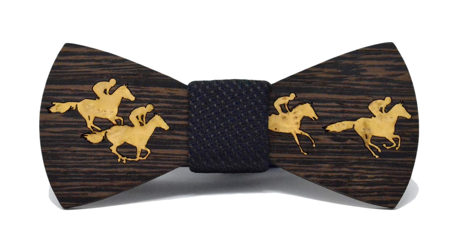 Kentucky Derby Inlay Bow Tie Handmade