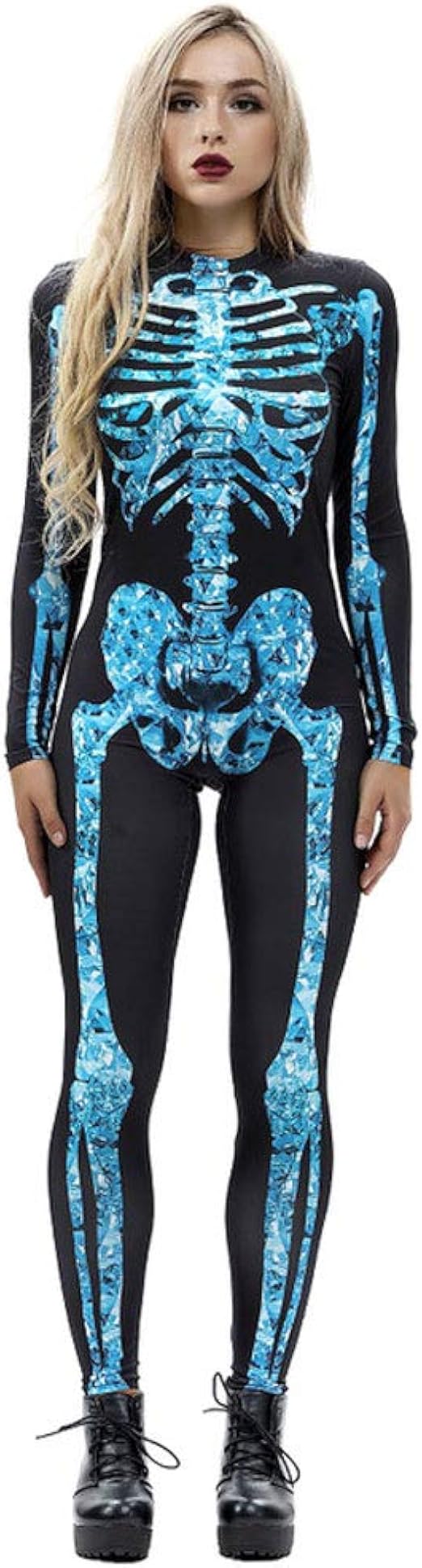 TUWEN Kids Skeleton Bone Suit Halloween Costume Skeleton Costume Ghost