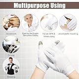 ROMAXO 2 Pairs 100% Cotton Moisturising Gloves for Eczema Dry Hands view 4