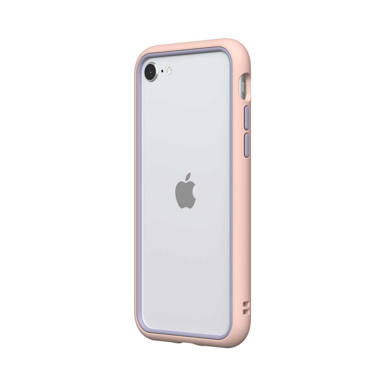 RhinoShield Bumper Case Compatible with [iPhone SE 3 / SE 2/8 / 7] | CrashGuard NX - Shock Absorbent Slim Design Protective Cover 3.5M / 11ft Drop Protection - Blush Pink/Lavender