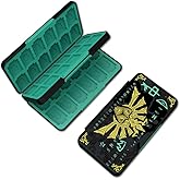 PERFECTSIGHT 48 Switch Game Card Case for Nintendo Switch OLED/ Lite, Cute Switch 2 Game Holder Cartridge Case for Game Cards and SD Cards, Kawaii Portable Compact Storage Box, Black Kingdom