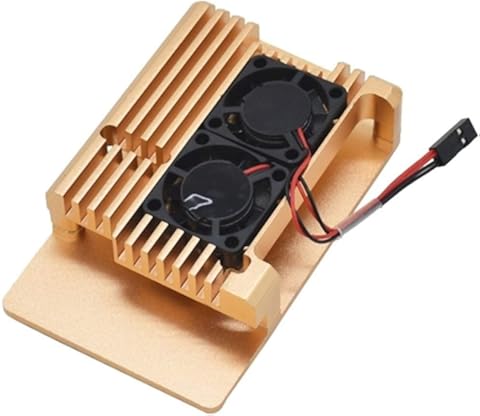 ZXC Aptos for la Frambuesa Pi 3 Modelo B + refrigeración Shell aleación del Metal de Aluminio de la Caja de Ventilador del radiador