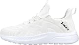 Feethit Men Running Shoes Breathable Lightweight Training Trainers White UK 9.5 view 4