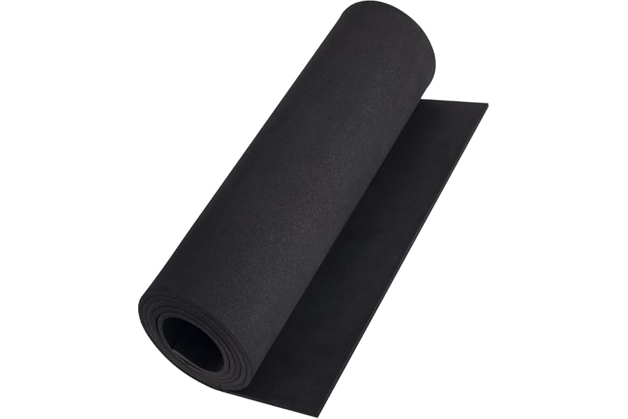 Black eva Foam roll, (1mm to 20mm) Premium Cosplay EVA Foam Sheet,2mm Thick,49"x13.5",High Density 86kg/m3 for Cosplay Costume, Crafts, DIY Projects by MEARCOOH