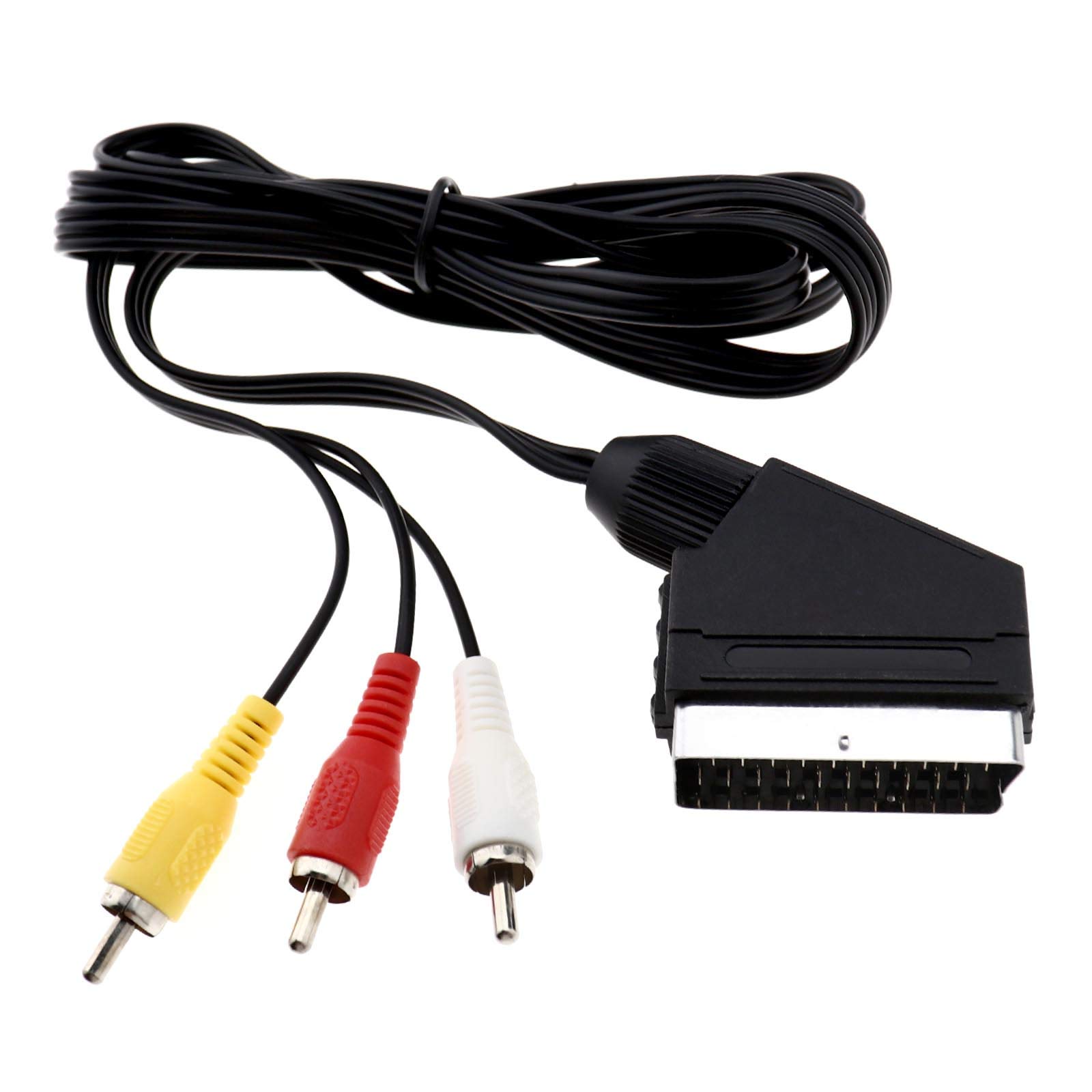 2Pcs 1.8m AV SCART Audio Video Cable TV Lead Compatible with NES