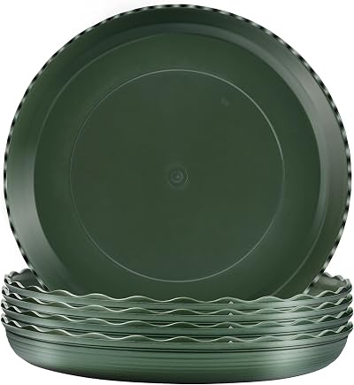 TStarJungle 5 Pack Plant Saucers 35cm Thick Drip Trays Indoor Outdoor