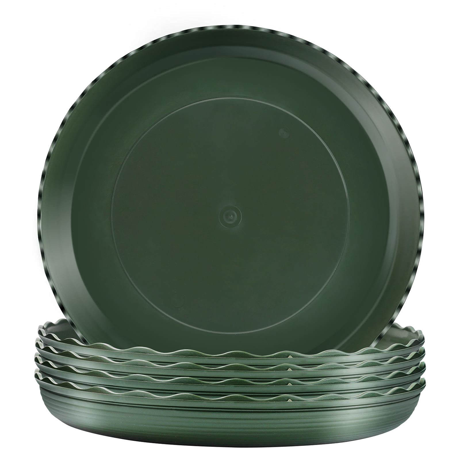 TStarJungle 5 Pack Plant Saucers, Flower Pot Drip Trays for Indoor/Outdoor Plants Garden Saucers Plant Pot Saucer Trays, Surface Protection for Household Plants - 25cm