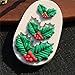 Anyana 3D mini Holly Leaf Christmas xmas mould cake Fondant biscuit gum paste silicone mold for Sugar paste forest gnome cupcake decorating topper decoration sugarcraft decor