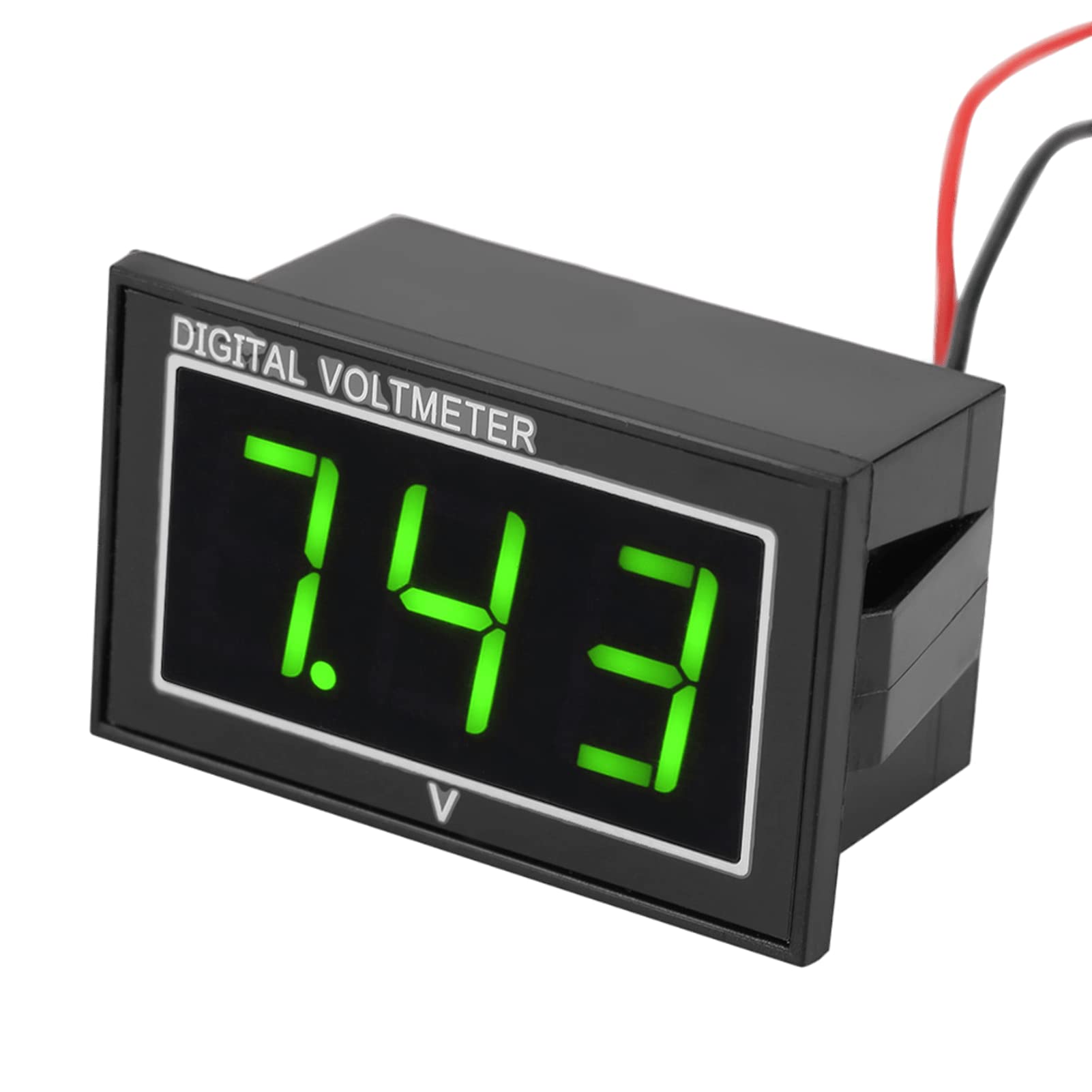 Voltmeter, Voltage Meter, Measure and Display DC Voltage, With a Wide Measuring Range, 0.56 Inch 3-Digit Led Display, Clear to Read, Used for Kids Cars, Electric (Green DC2.5-30V)