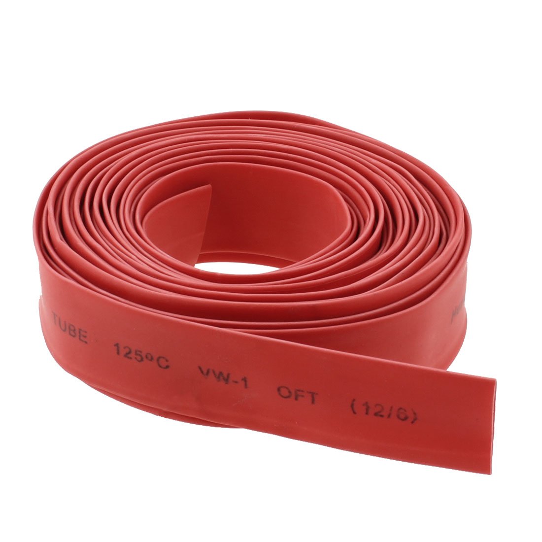 sourcingmap 12mm Dia rate 2:1 Heat Shrinkable Tube Shrink Tubing 5M Red