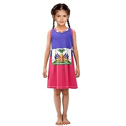 Aflyko Patriot Girls Dresses Flag of Haiti Summer