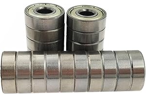 SACKORANGE 20 PCS 608 -ZZ Ball Bearings – Double Metal Sealed Miniature Deep Groove Ball Bearings (8mm x 22mm x 7mm) (608 ZZ)