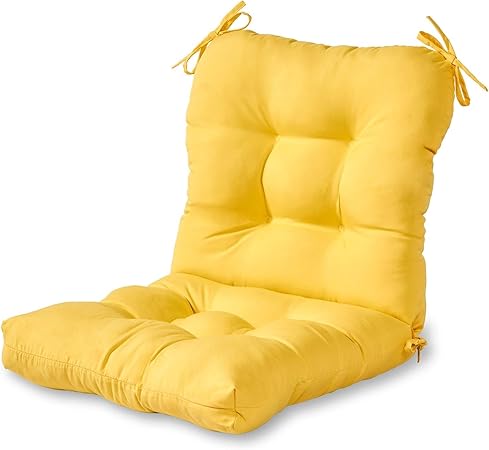 Amazon Com Havenside Home Driftwood Outdoor Yellow Seat Back Chair Cushion Garden Outdoor