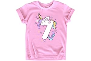 UNORDINARY TODDLER Unicorn Birthday Shirts for Toddler Girls Outfit 7th 8th Shirt Seven Eight Year Old
