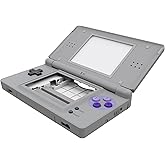 eXtremeRate Classic SNES Style Replacement Full Housing Shell for Nintendo DS Lite, Custom Handheld Console Case Cover with Buttons, Screen Lens for Nintendo DS Lite NDSL - Console Without