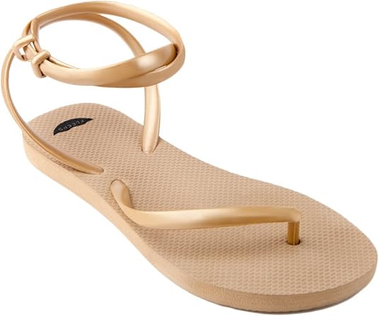 Amazon.com | FLEEPS Women's Gold Flip Flop Sandals 11 | Flip-Flops