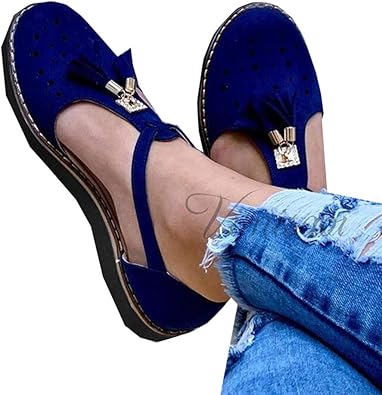 womens blue flat sandals
