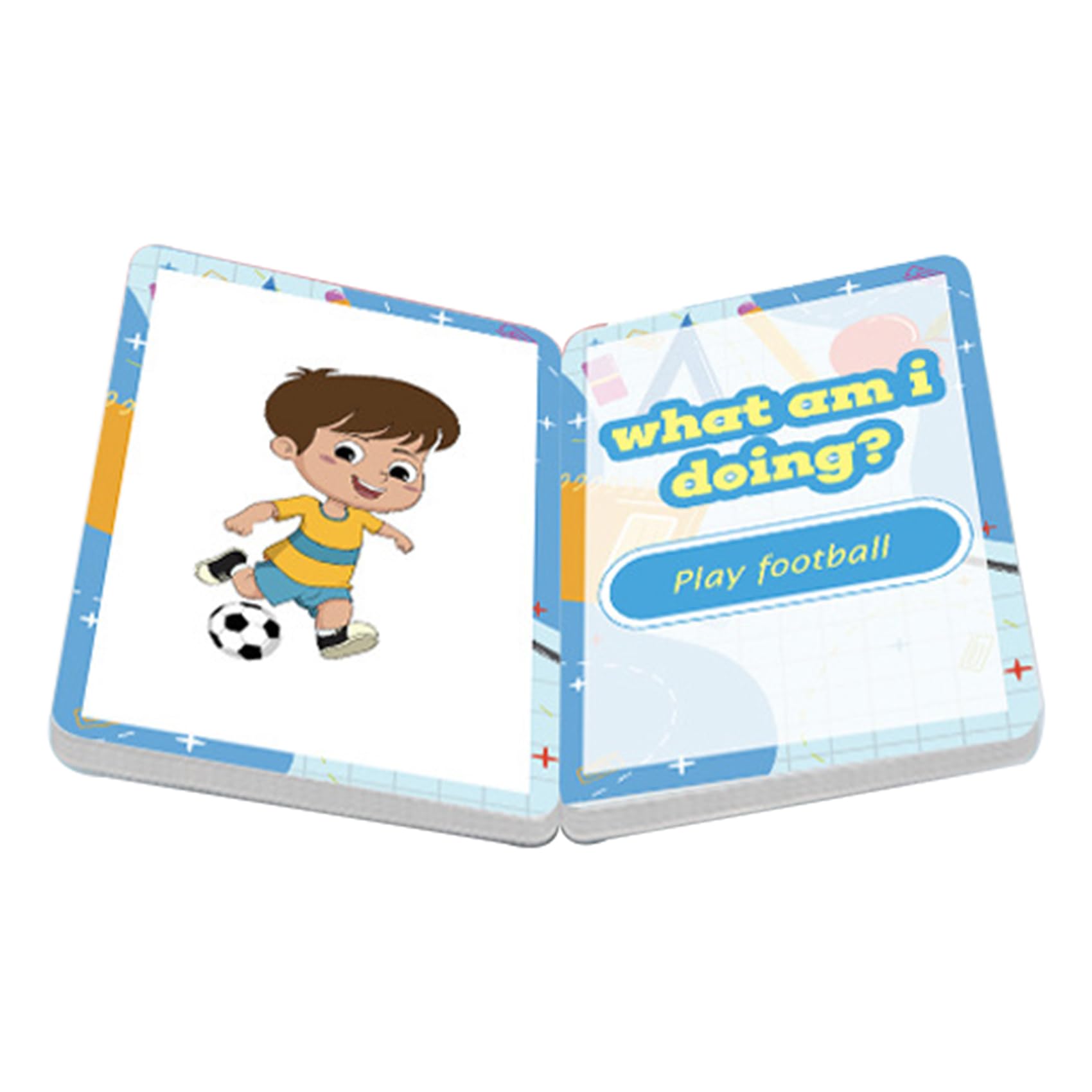 Photo 1 of 50PCS Conversation Cards for Kids - Educational Flash Cards with Ring | What Am I Doing? Learning Games for Toddlers Ages 3-5 | Family Question Cards for Speech Development