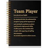 PUVOXHO Team Player Definition 160 Blank Pages Spiral Notebook, Teamwork Gifts for Staff, Leader Appreciation Gifts, Thank you Gifts for Female male Boss Leader Manager, Teamwork Gifts for Coworkers