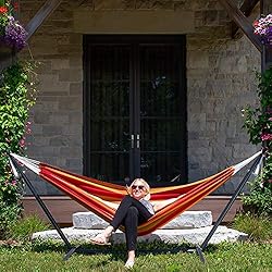 Vivere Double Sunbrella® Hammock with Space Saving