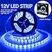 Led Strip Lights, IEKOV™ 5630 SMD 300LEDs Waterproof Flexible Xmas Decorative Lighting Strips, LED Tape, 5M 16.4Ft DC12V (Blue)