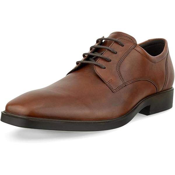 Amazon.com | ECCO Men's Milan Plain Toe Oxford, Cognac/Cognac, 10-10.5 |  Oxfords