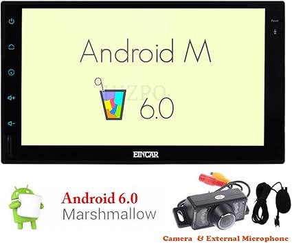 Amazon インダッシュ型gpsナビゲーション 7インチカーステレオ 車載ヘッドユニット Bluetoothハンズフリー通話 バック フロントカメラ入力 外部マイク サポートobd 無線lan 4g 3g用 Usb Sd Fm Am Rdsラジオ受信可 クアッドコア Android6 0システム 2dinサイズ