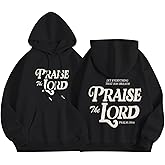 Kelxjia Praise The Lord Hoodie Christian Jesus Sweatshirts For Women Faith Religious Sweatshirt God Inspirational Pullover