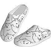 Oh Samoyed Unisex Mens Womens Cozy Memory Foam Scuff Slippers Casual Slip On House Shoes Indoor/Outdoor Slippers