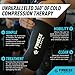 FreezeSleeve Ice and Heat Therapy Sleeve | Reusable Ice Pack Flexible Gel Compression Sleeve for Pain Relief and Recovery of Elbow Knee Ankle Leg Wrist Injuries | Black Small Medium