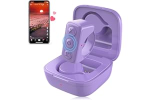 INNCNN Remote Scrolling Ring for TikTok, Bluetooth Page Turner for iPad iPhone, Scroller Remote for TIK Tok, Camera Shutter Remote Control for iOS, Android - Purple