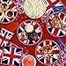 Britain UK England British Flag Birthday Party Supplies Set Plates Napkins Cups Tableware Kit for 16