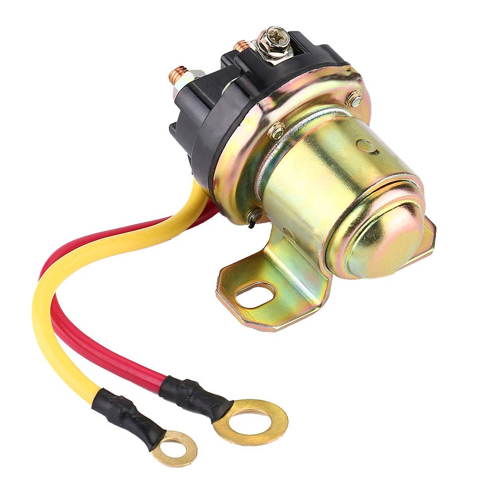 Photo 1 of Dweekiy Starter Relay 12-24V 150A Manual Normally Open Black Screw Mount Relay for Motorcycles Cars