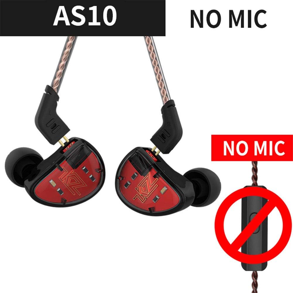 Insaneness in-Ear Earphone Superb Bass Stereo Sound Effect KZ AS10 5BA HiFi Stereo High Resolution Earbud Headphone