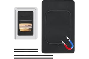 Filluck RV Door Window Shade Cover, Foldable Camper RV Window Shade with Circle Zipper. Sun Shade Accessories Fits for Most RV Window Shades Waterproof Thickened Oxford Materials Black(25" X 16")