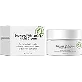 KunMan Seaweed Face Night Cream, Women Facial Moisturizer, Deep Hydrating, Repairing Barrier and Nourishing Skin, for Oily and Dry Skin, 7.05Oz