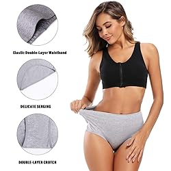 Molasus Women's Soft Cotton Underwear Briefs High