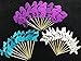36-Pack Mermaid Cupcake Toppers Picks, Glitter Cake Toppers Food Sticks for Mermaid Themed Party Cake Decoration Supplies