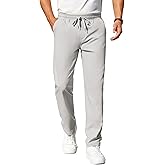 COOFANDY Mens Casual Pants Elastic Waist Chino Pants Lightweight Drawstring Pants with Pockets