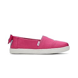 TOMS Girls Alpargata Loafer Flat, Fuchsia Canvas