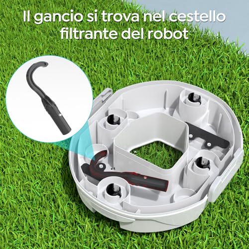 BRINBO S2 Robot Pool, Rechargeable Wireless Vacuum Cleaner, Dual Filtration and Double Motor, 90 min Operation, 2.5 H Quick Charge, Automatic Parking (Azul Perlado Blanco)