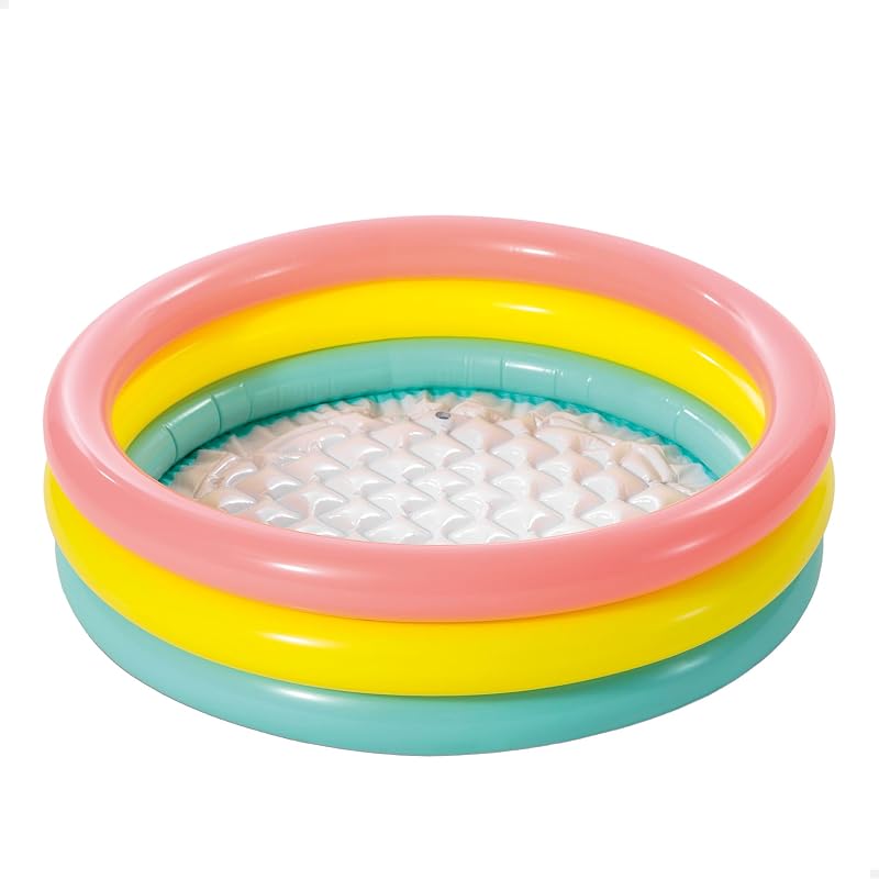 Intex Sunset Glow Baby Pool Multicoloured, Holds 22 Gallons, Soft Floor