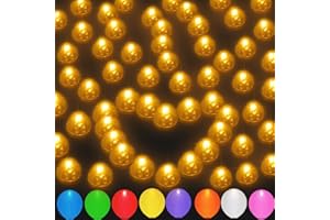 JJGoo 100pcs LED Balloon Light Mini Round Balls Lights, Waterproof Tiny Led Lights for Paper Lantern Easter Eggs Birthday Party Wedding Halloween Christmas Decoration
