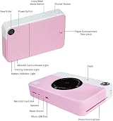KODAK Printomatic Instant Camera Pink Gift Bundle with Zink Paper 20 Sheets Case view 3