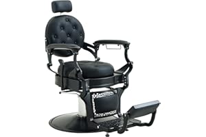 Nazalus Barber Chair Hair Salon Chair,Heavy Duty 700 LBS, for Hair Stylist Barber Beauty Tattoo Massage(Black Round)