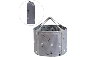 DOROSUN 24L Collapsible Foot Bath Basin for Soaking Men Large Feet, Portable Foot Soak Tub Water Bucket for Travel Camping, Grey