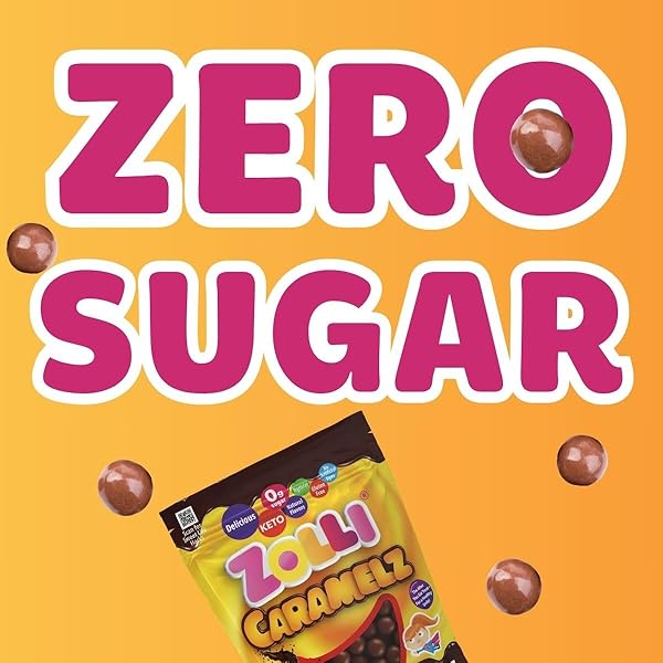 ZOLLI CARAMELZ – SUGAR-FREE MILK CHOCOLATE CARAMEL CANDIES, SMILE-FRIENDLY & KETO, ALLERGY-FRIENDLY, 3OZ