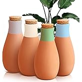 4 Pack Terracotta Watering Spikes, Ollas Self Watering Globes, Slow Release Self Watering Planter Insert, Plant Watering Glob