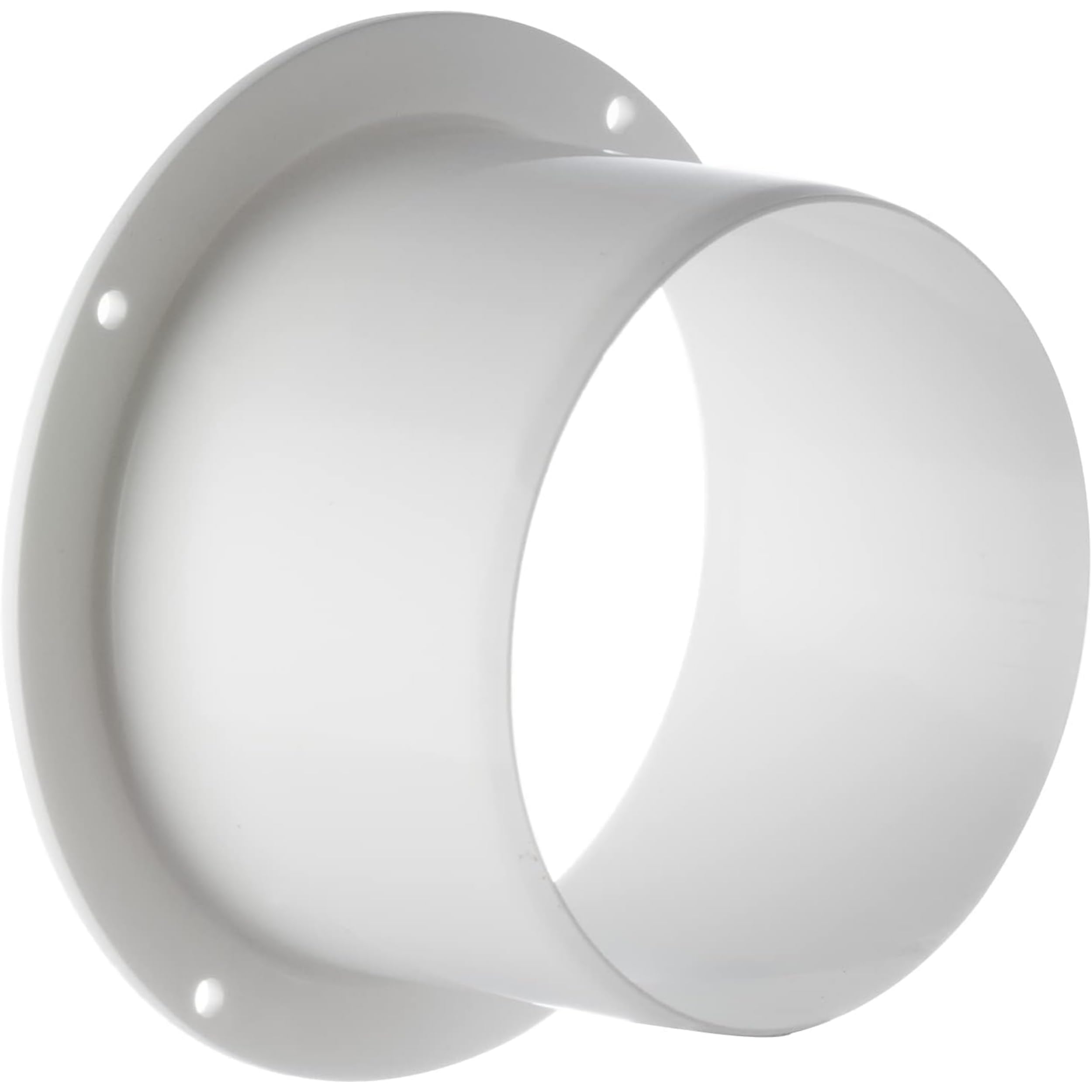 Ø 125mm / 5 inch Ventilation Wall Flange - Round Plastic Ducting - Duct Pipe Connector Tube Hose